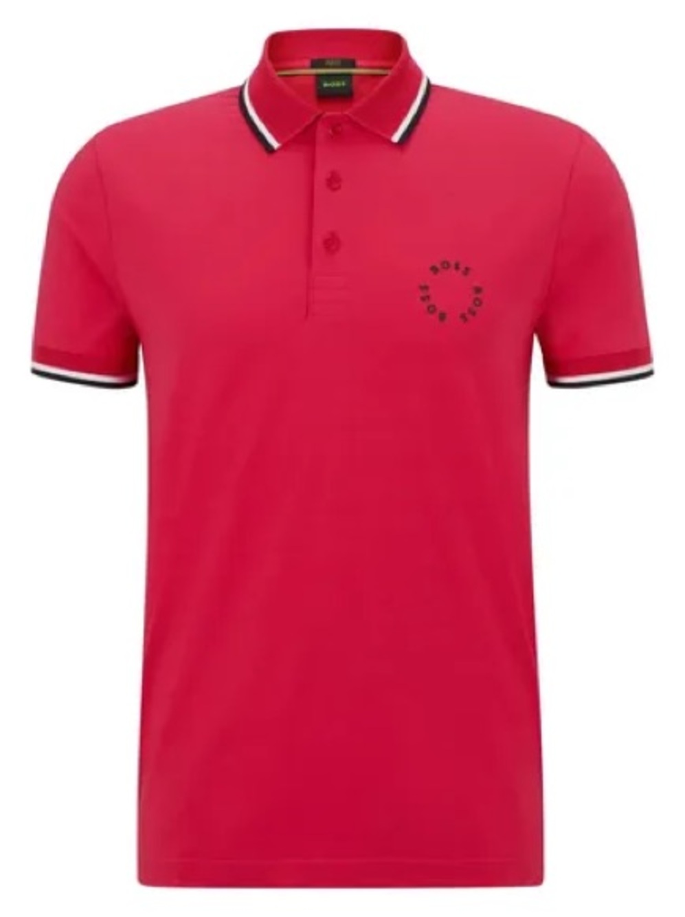 BOSS Men’s Paule 2 Slim Fit Stretch Polo – Pink/Fuchsia – Size XL